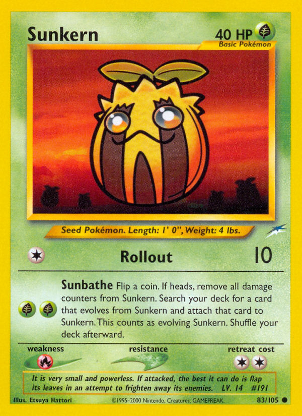 Neo Destiny Sunkern #83/105 unlimited